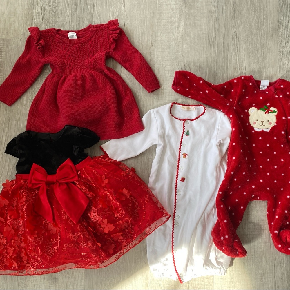 Baby girl 3 month Christmas clothing bundle